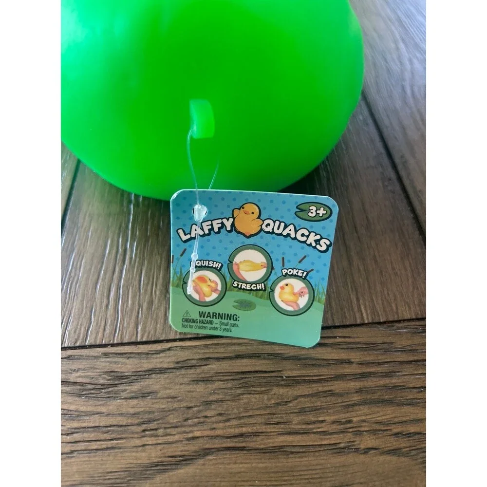 Toymendous Laffy Quacks, Jumbo Squishy Ducks GREEN